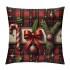  Christmas Throw pillow Covers Decorative Outdoor Farmhouse Merry Christmas Xmas Square pillow Case Super Soft Small Buffalo Plaid Cushion Cover Couch