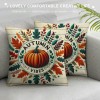 Ulloord  Wood Autumn Pumpkin Farmhouse pillow Cover Super Soft Thanksgiving Halloween Fall Harvest Decorative pillow Case Square Cushion Cover Maple Leaf Decor