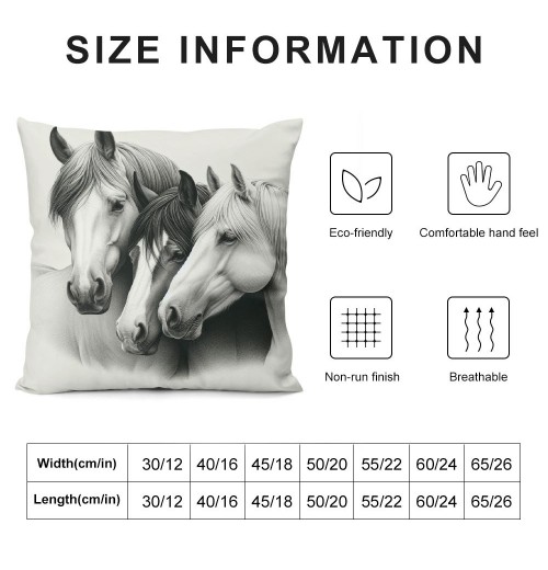 Ulloord Horse Decorative Throw pillow Covers&nbsp; Cushion Cover Color Animal Throw pillows Case for Sofa Couch Outdoor Decor