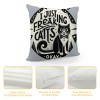 Ulloord Cat Kitty Themed pillowcase Decorations for Home, Funny Quote I Just Freaking Love Tuxedo Cats Okay Throw pillow Cover, Tuxedo Cats Gifts, Cat Lover Gifts