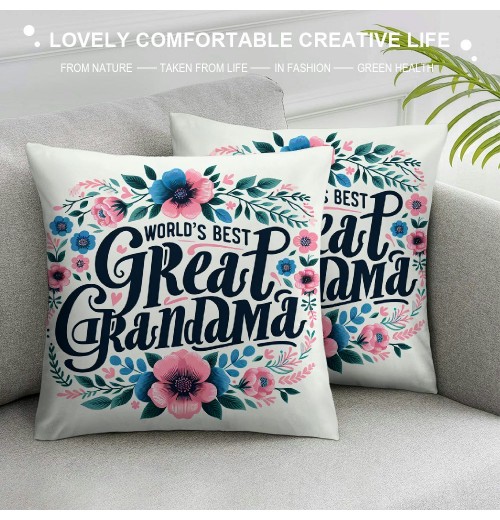 Ulloord Themed pillowcase Decorations for Home, Farmhouse Floral World’s Best pillow Cover, Gifts