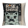 Ulloord Cat Themed pillowcase Decorations for Home, Funny Inspirational Quotes Throw pillow Cover, Cat Lover Gifts, Gifts