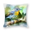 Ulloord Vintage Watercolor Birds Decorative Farmhouse pillow Cover Birds&nbsp;are Singing&nbsp;Square Outdoor Throw pillow Cushion Cover 