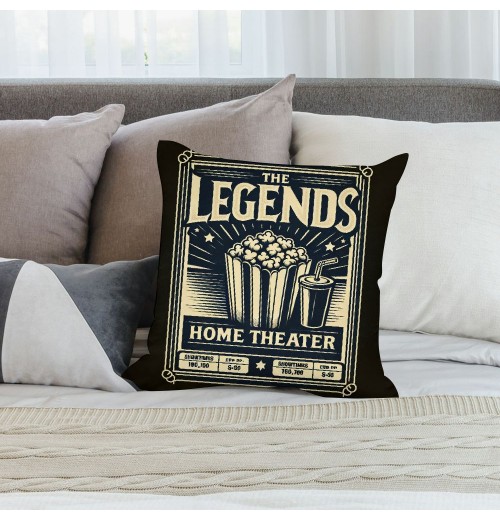 Ulloord pillow Covers Retro Movie Theater Patterns Decorative Throw pillow Covers pillow Case Cushion Cover Body pillowcovers