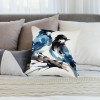 Ulloord pillow Covers Super Soft Christmas Blue Couple Birds Resting on a Tree Branch Throw pillow Covers Decor pillowcase Cushion Cover