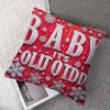 Ulloord Baby It's Cold Outside Christmas Snowflake Throw pillow Cover Super Soft Red Decorative pillow Covers Cushion Case Home Sofa Couch