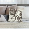 Ulloord Vintage&nbsp;Bicycle Bike Throw pillow Covers for Home Sofa Couch &nbsp;Decorative Cushion Cover Square Pcases Blue Green Bike Outdoor Decor