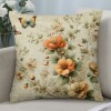 Ulloord Vintage Rustic Flowers Throw pillow Covers Floral&nbsp;Butterfly with Birds Farmhouse pillow Cover Retro&nbsp;Peony pillow Cases Animal pillowcase Cushion Cover