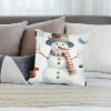 Ulloord  pillow Covers Super Soft Christmas Snowman Throw pillow Covers Xmas Party Home Decor pillowcase Cushion Cover