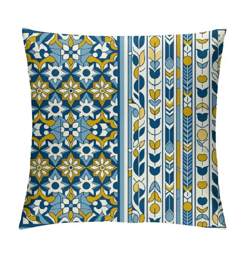 Ulloord Modern Throw pillow Covers Home Sweet Home Decorative pillow Cover Geometry pillow Cases Navy Yellow Cushion Cover Sofa Outdoor Farmhouse pillows Cover