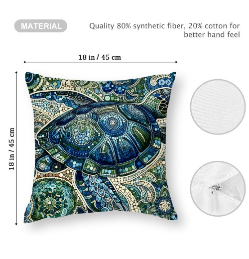 Throw pillow Covers Ocean Marine Animal Set pillow Cases Cushion Cover for Home Sofa Office