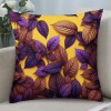  Throw pillow Covers for Couch and Bed Leaves of Palm Tree Growth Ecology Botany Decorative Square Home Decor Accent pillow Case Purple-Brown