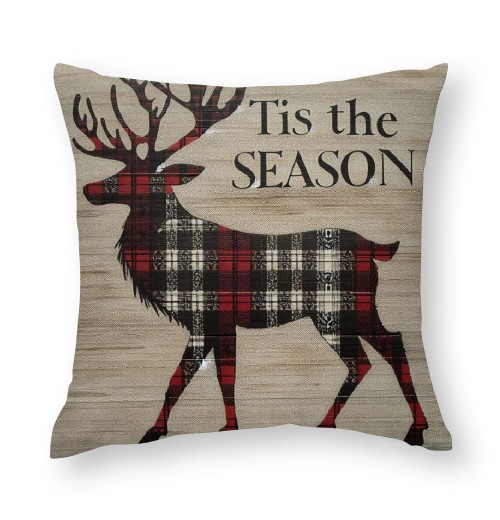 Ulloord Christmas pillow Covers Red Black Buffalo Plaids pillow Covers Cushion Case Throw pillow Cases for Christmas Sofa Couch