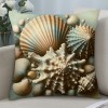 Ulloord Vintage Ocean Beach Starfish Coral Throw pillow Covers Sea Marine Animals Coastal Nautical pillowcase Home Sofa Chair Decor Cushion Case Cover