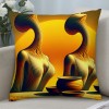  Throw pillow Covers Oil Painting African Art Ethnic Tribe Lady Livingroom Decorative pillow Cases Home Decor Square pillowcases