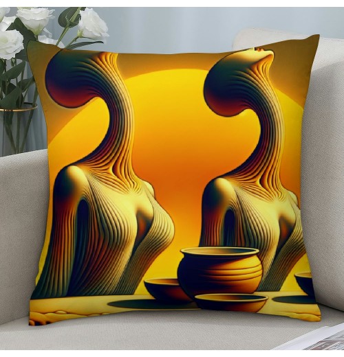  Throw pillow Covers Oil Painting African Art Ethnic Tribe Lady Livingroom Decorative pillow Cases Home Decor Square pillowcases