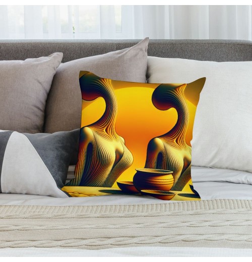  Throw pillow Covers Oil Painting African Art Ethnic Tribe Lady Livingroom Decorative pillow Cases Home Decor Square pillowcases