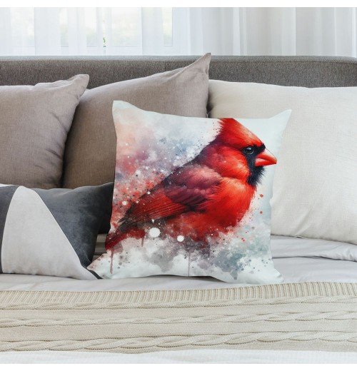 pillow Covers Christmas Cardinal Bird Decorative Throw pillow Covers Super Soft pillowcases Cushion Cover Home Office Sofa Car Decor