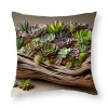 Ulloord  Throw pillow Covers Tropical Succulent Plant pillow Cover Decorative Home pillow Case Summer Leaves Green Theme Cushion Cover Decor Sofa Couch