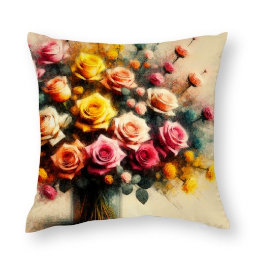 Ulloord  Floral Farmhouse pillow Covers Vintage Tulip Daisy Peonies Flowers Decorative Spring pillow Covers Outdoor Flower pillow Cases Modern Linen Cushion Cover for Sofa