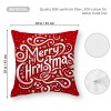 Ulloord  Merry Christmas pillow Covers Series pillow Cover Red Christmas Square pillow Case Linen Blessing pillowcase for Sofa Couch Decorations