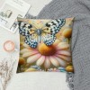 Ulloord  Spring Summer Daisy pillow Covers Daisy Floral Blooming Butterfly pillow Cases Farmhouse Throw pillows Case Home Decor for Room Bedroom Outdoor