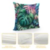 Ulloord  Green Leaves pillow Covers Tropical Palm Leaf Decorative Throw pillow Case Summer Cushion Cover for Home Bench/Couch/Sofa