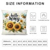  Home Sweet Home Farmhouse pillow Covers Rustic Sunflower Throw pillow Covers&nbsp; Bee Farm pillow Case Outdoor Yellow Floral Cushion Cover for Sofa