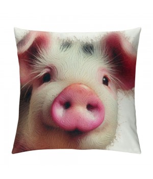 Ulloord pillow Covers Abstract Adorable Funny Animal Pig Throw pillow Covers Square pillowcase Cushion Cover for Home Sofa Couch Car Decoration 