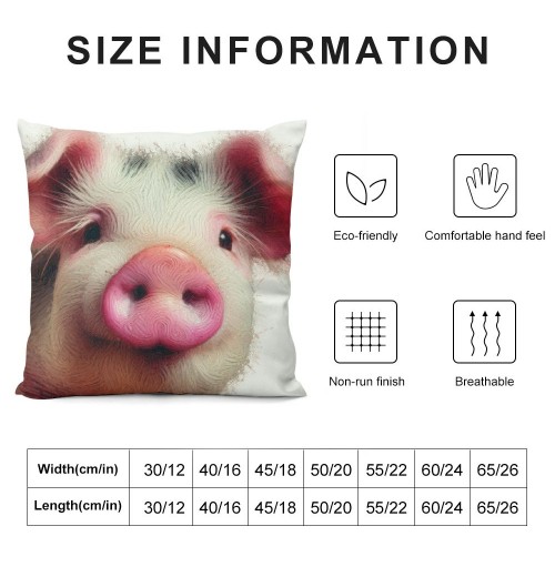 Ulloord pillow Covers Abstract Adorable Funny Animal Pig Throw pillow Covers Square pillowcase Cushion Cover for Home Sofa Couch Car Decoration 