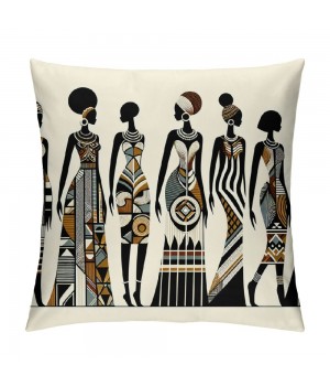  Throw pillow Covers Ethnic Series Vintage Tribe Lady Art Painting Style Decorative Cushion Cases Outdoor pillowcases Home Decor