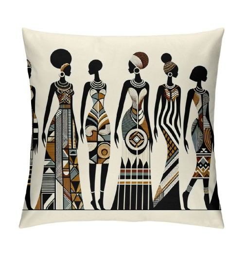  Throw pillow Covers Ethnic Series Vintage Tribe Lady Art Painting Style Decorative Cushion Cases Outdoor pillowcases Home Decor