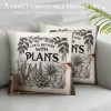 Ulloord Green Leaves pillow Covers Tropical Palm Leaf with Quote Life is Better with Plants Decorative Throw pillow Case Summer Cactus Cushion Cover for Home Sofa