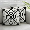 Ulloord  pillow Covers Funny Quote F k Compass Pattern Throw pillow Case Sofa Cushion Cover Square