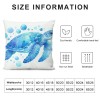 Ulloord Sea Turtle Throw pillow Cover Summer Ocean Beach Theme Decor Cushion Case Super Soft Marine Animals Decorative pillow Covers for Home Sofa Couch