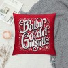 Ulloord Baby It's Cold Outside Christmas Snowflake Throw pillow Cover Super Soft Red Decorative pillow Covers Cushion Case Home Sofa Couch