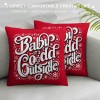 Ulloord Baby It's Cold Outside Christmas Snowflake Throw pillow Cover Super Soft Red Decorative pillow Covers Cushion Case Home Sofa Couch