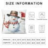 Ulloord  pillow Covers Super Soft Christmas Snowman Throw pillow Covers Xmas Party Home Decor pillowcase Cushion Cover