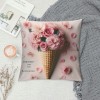 Ulloord Throw pillow Covers Pink Sweet Series Printed Journey Lettering Decorative Throw pillow Case Square Home Couch Bed Summer pillowslips (Pink Style)