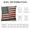 Ulloord  Throw pillow Covers Retro Rustic Wood Background with Vintage USA American Flag Decorative pillow Covers for Independence Day pillow Case Cushion Cover Home Bed Couch