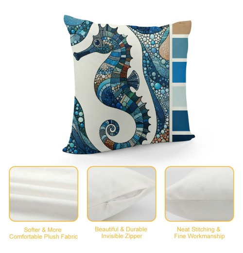 Ulloord  Throw pillow Covers Ocean Marine Animal Set Outdoor Decorative pillow Cases Cushion Cover for Home Sofa Office