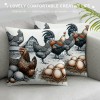 Farm Animals pillow Cover Vintage Rustic Farmhouse Watercolor Eggs pillow Cases Cushion Cover for Home Sofa Couch