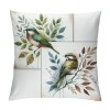 Ulloord  Vintage Watercolor Animal Birds Decorative Farmhouse pillow CoverAdorable Birds&nbsp;are Singing&nbsp;Square Outdoor Throw pillow Cushion Cover