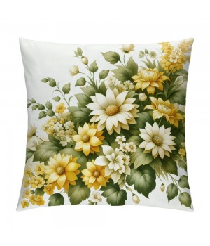 Ulloord  Throw pillow Covers Rustic Daffodils Flower Decorative pillow Cases Cushion Cases Throw pillowcase