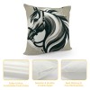 Ulloord Horse Throw pillow Covers, Rustic Animals Horse Art Pattern Cushion Case for Home Living Room Decor, Retro Farmhouse Horse Black Brown Decorative Throw Cushion Case