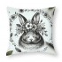 Vintage Rabbit Throw pillow Covers Flowers Wreath Farmhouse Rustic Animal Print Case Floral Cushion Cover Sofa