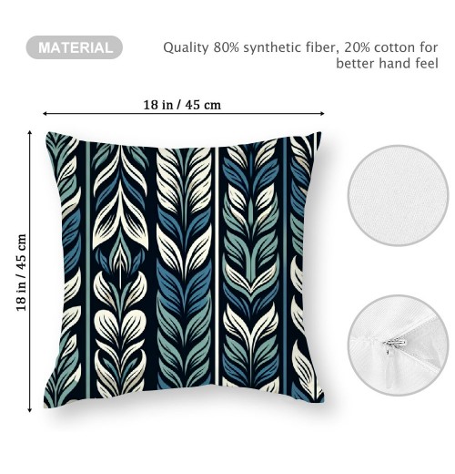 Ulloord Geometric Home Decorative pillow Covers Inches Modern Pattern pillow Cover Blue Green pillow Cases Square Indoor Outdoor Cushion Cover for Sofa Bedroom