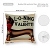 Ulloord Dog &amp; Longing for a Valentine Lettering Home Decorative Throw pillow Case Cushion Cover for Sofa Couch