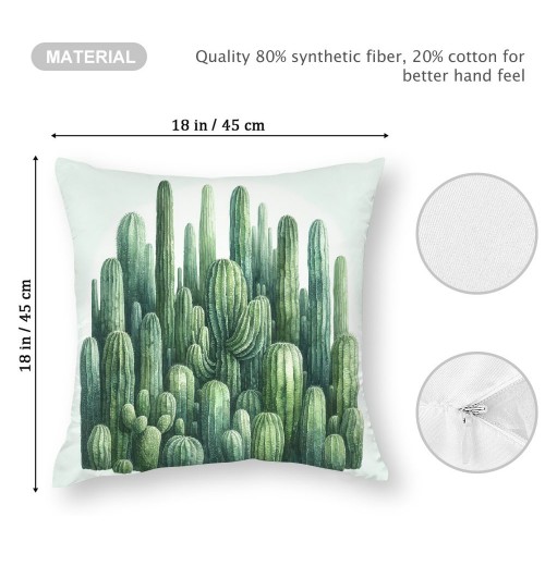 Ulloord Home Throw pillow Covers Green Tropical Plants Farmhouse pillow Cases Outdoor Summer Plant pillows Cover Cushion Case Super Soft Sofa Couch pillow Sham(Plant)