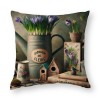 Ulloord Throw pillow Covers Spring Wild Flower Purple Lavender Garden Backyard Decorative Square Rustic Throw pillowcase Cushion Cover